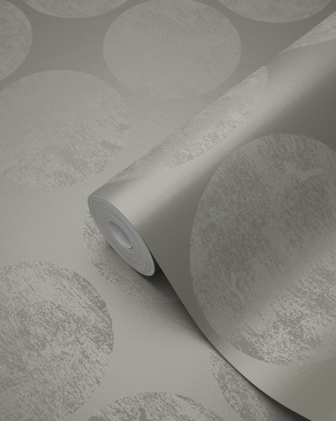 Origin Wallcoverings Tapete große verwitterte Kugeln Dunkelgrau - 53 cm x 10.05 m - 347609