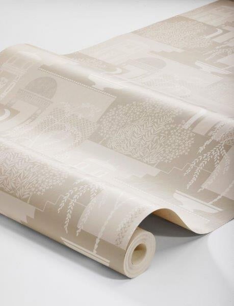 Borastapeter Tapete Mediterrane Häuser Grau - 53 cm x 10.05 m - 660851