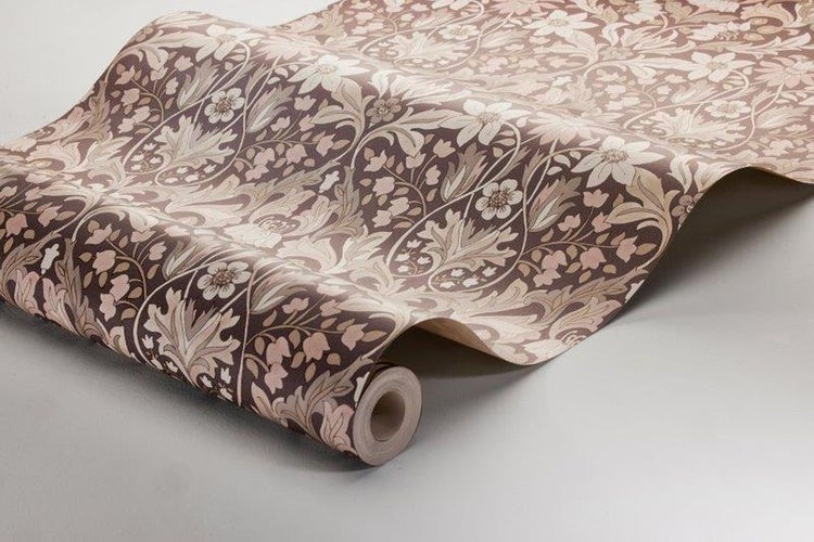 Borastapeter Tapete Blumenmuster im Jugendstil Rot - 53 cm x 10.05 m - 660946