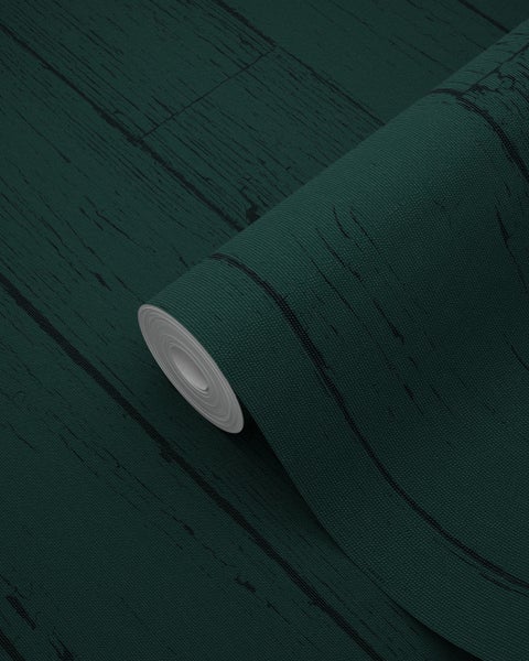 Origin Wallcoverings Tapete Holz-optik Smaragdgrün - 53 cm x 10.05 m - 347536