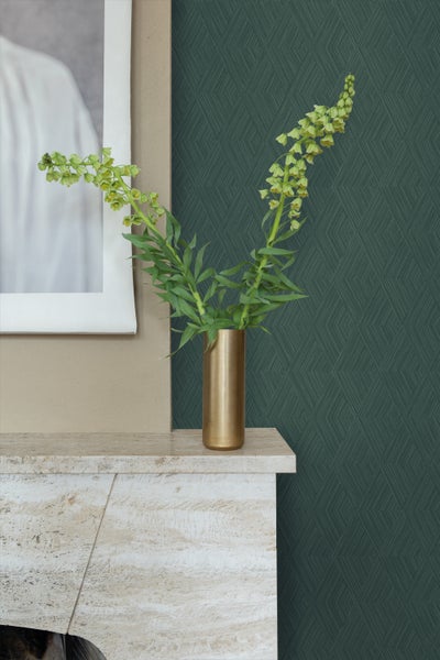 Origin Wallcoverings Tapete 3D-Muster Dunkelgrün - 53 cm x 10.05 m - 347847