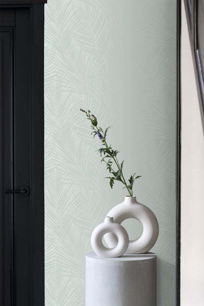 Origin Wallcoverings Tapete Palmenblätter Seladongrün - 53 cm x 10.05 m - 347742