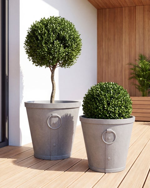 Blumenkübel VARI 41 cm Grau