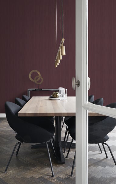 Origin Wallcoverings Tapete feine Streifen Dunkelviolett - 53 cm x 10.05 m - 345410
