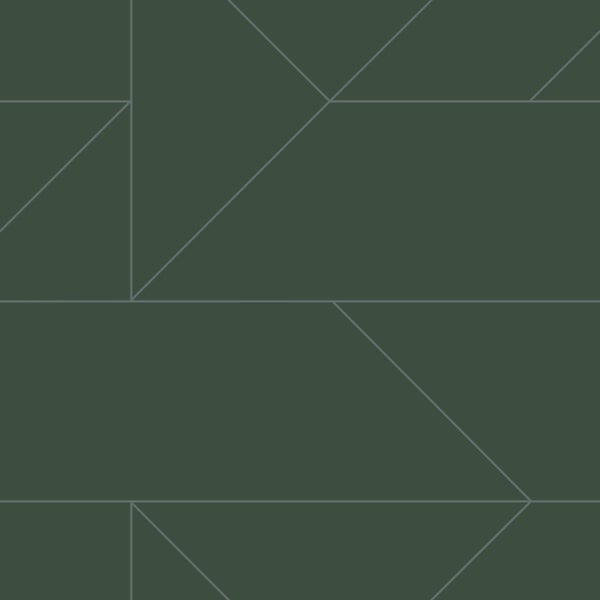 Origin Wallcoverings Tapete grafische Linien Grün - 53 cm x 10.05 m - 347728