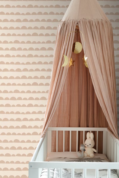 ESTAhome Tapete grafisches Motiv Terrakottarosa - 50 x 900 cm - 139729