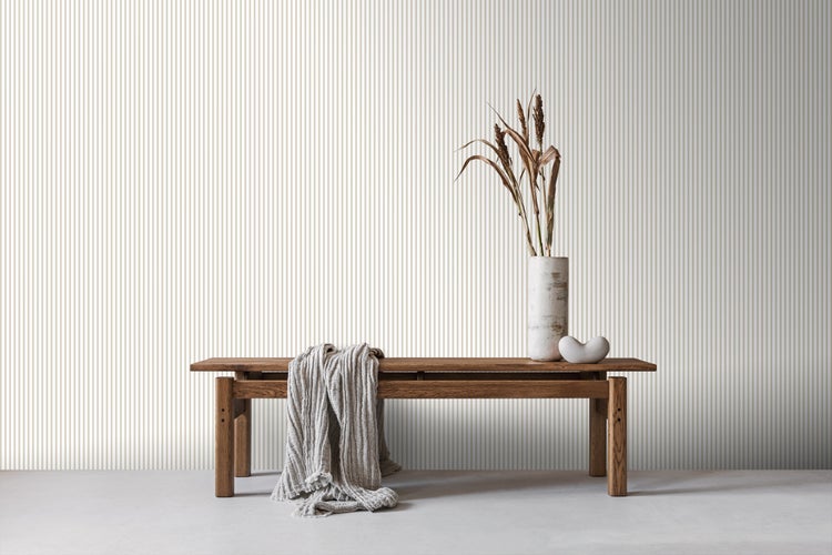 Sanders und Sanders Tapete Streifen Beige und Weiß - 53 cm x 10 m - 640417