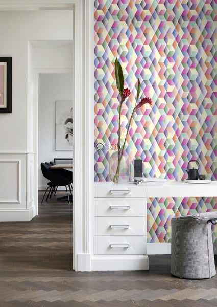 Origin Wallcoverings XXL-Vliestapete grafisches Muster Mehrfarbig - 50 x 900 cm - 357206