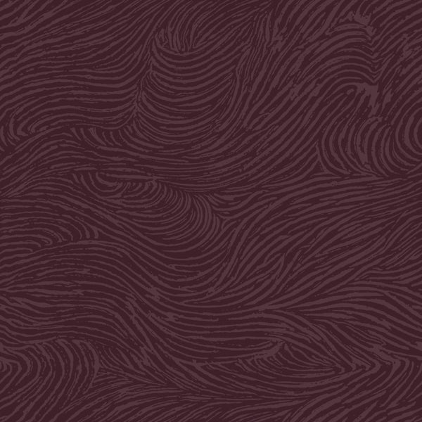 ESTAhome Tapete 3d Wellenförmige Linien Aubergineviolett - 50 x 900 cm - 131367