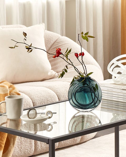 Dekorative Glasvase in runder Form