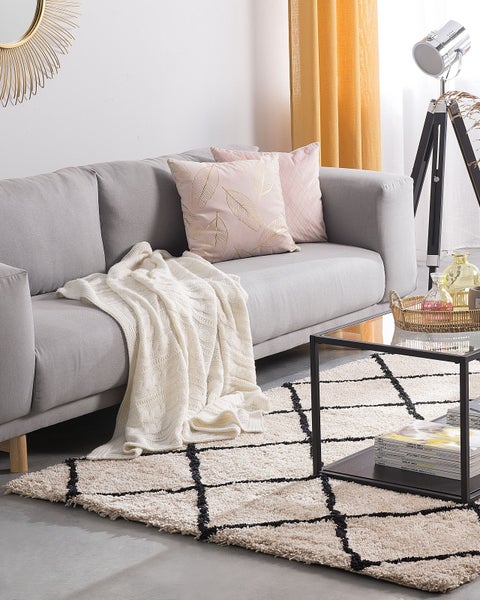 Teppich ADALAR Beige 140 x 200 cm
