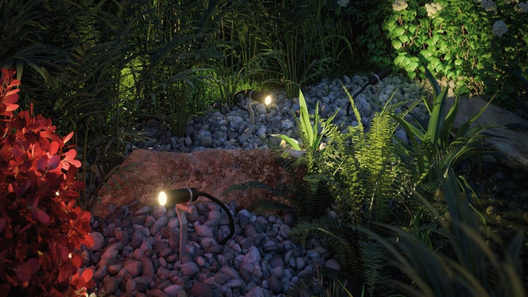 Plug & Shine Set Smart Home Zigbee 3.0 LED Gartenstrahler Plantini IP65 3000K 3x2W 21VA Anthrazit