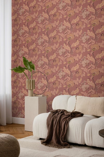 Duro Tapete Blumen Rot - 53 cm x 10.05 m - 661199