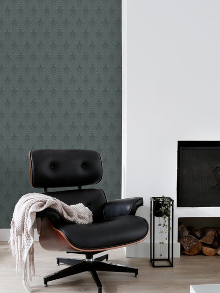 ESTAhome Tapete grafische Form Dunkelblau - 50 x 900 cm - 139637