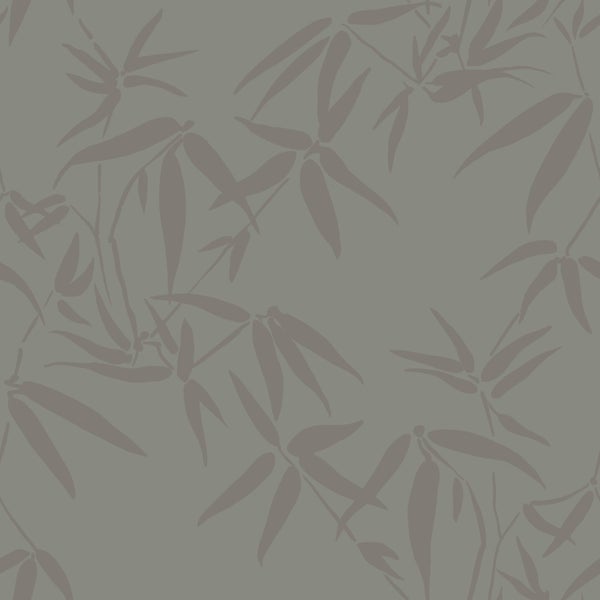 Origin Wallcoverings Tapete Bambusblätter Grau - 53 cm x 10.05 m - 347739