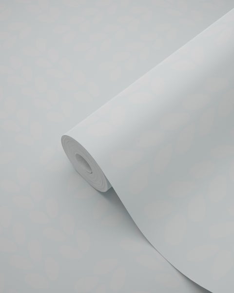 Origin Wallcoverings Tapete Blätter Hellblau und Weiß - 53 cm x 10.05 m - 347498