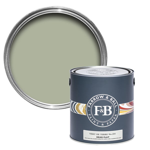 Farbdose mit grüner Farbe von Farrow & Ball