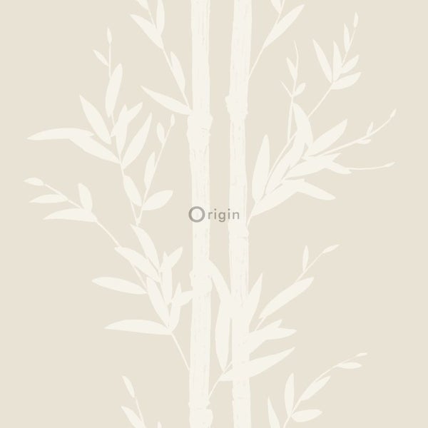 Origin Wallcoverings Tapete Bambusmuster Crême-Weiß - 53 cm x 10.05 m - 345750