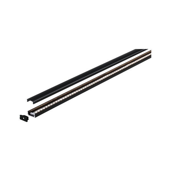LED Strip Profil Base Schwarzer Diffusor 2m Schwarz