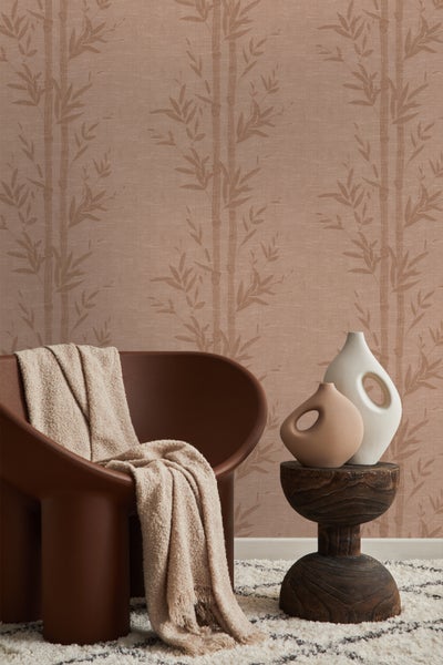 Origin Wallcoverings Tapete Bambusmuster Terrakottarosa - 50 x 900 cm - 347927