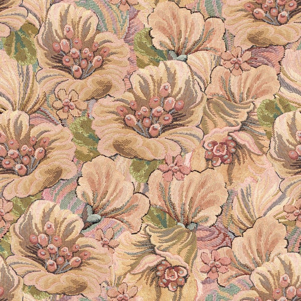 ESTAhome Tapete Blumenmuster Braun, Beige und Altrosa - 50 x 900 cm - 131295