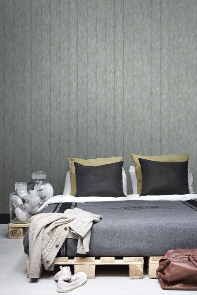 ESTAhome Tapete Holz-Optik Grau - 53 cm x 10.05 m - 128009