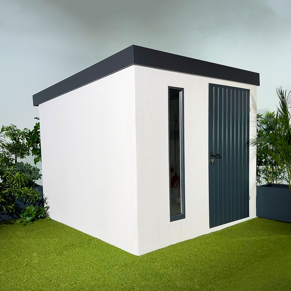 Modernes Gartenhaus mit Tür und Fenster