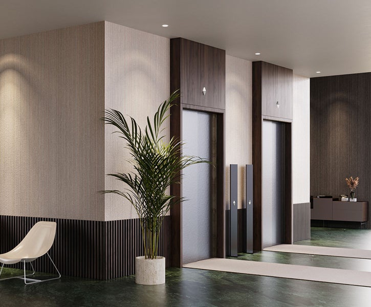 Dekorpaneel mit geometrischem Muster für den Aussenbereich