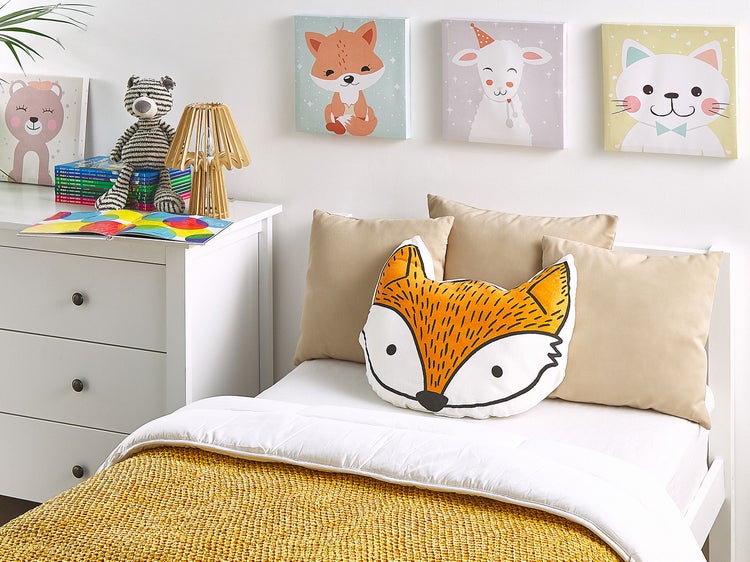 Dekokissen VADODARA Baumwolle 50 x 40 cm Orange Fuchs