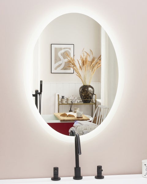 LED-Badezimmer-Spiegel VIRIAT 60 cm 80 cm Silber