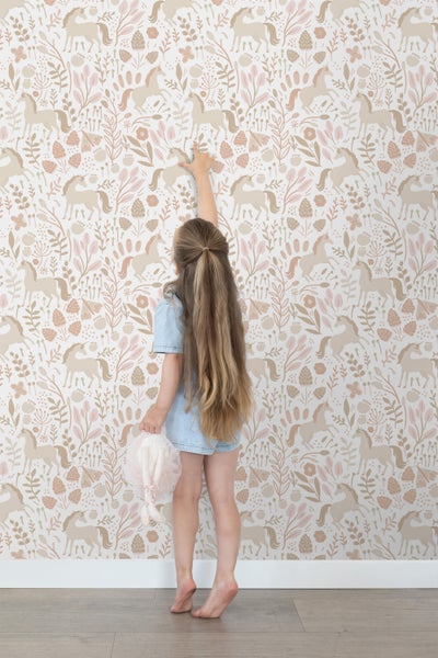ESTAhome Tapete Einhörner Beige - 0.53 x 10.05 m - 139873