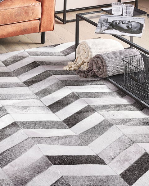 Teppich AKSAZ Bunt 140 x 200 cm Echtleder