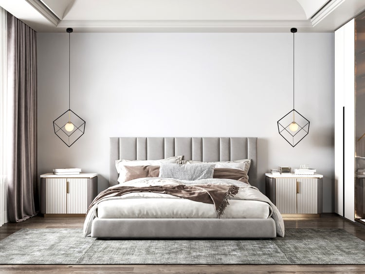 Pendelleuchte CADRE, Pendellampe Retro aus Metall und Glas in Schwarz, und Weiß mit G9-Fassung, 30 cm Seitenlänge, für Wohnbereich und Büro.