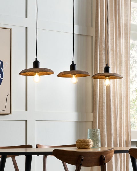Hängeleuchte MANJEERA Holz Dunkelbraun