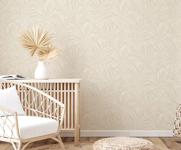 Tapete mit Dschungelmotiv, inklusive Palmen, Affen, Leoparden und Vögel