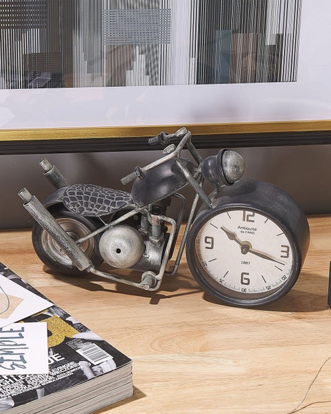 Dekorative Motorraduhr im Vintage Stil
