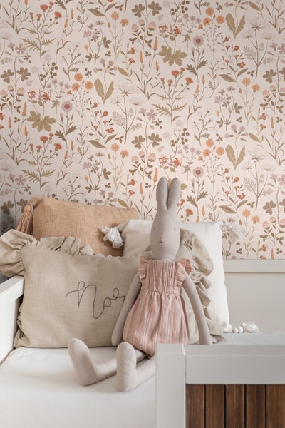 ESTAhome Tapete Feldblumen Beige - 53 cm x 10.05 m - 139596