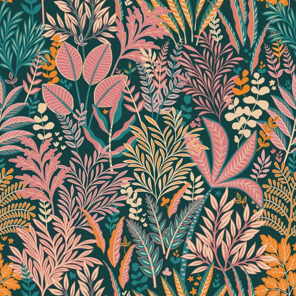 Tapete mit Pflanzenmuster