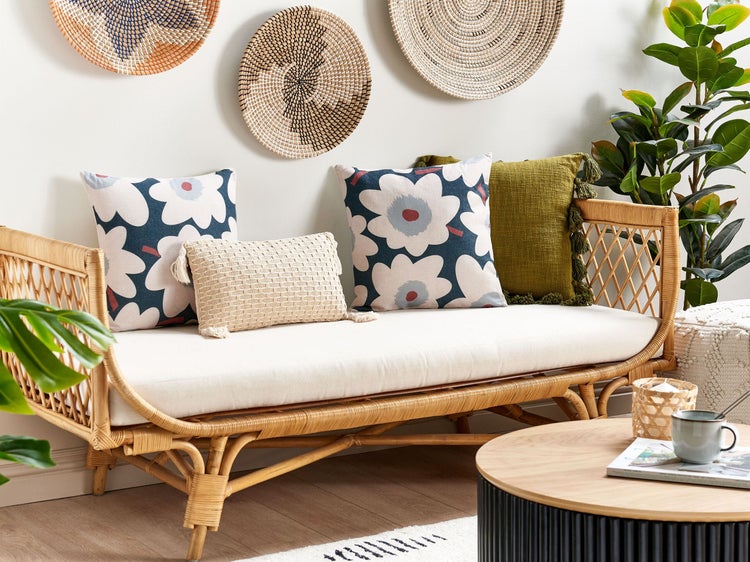 Dekokissen mit Reißverschluss im Detail.