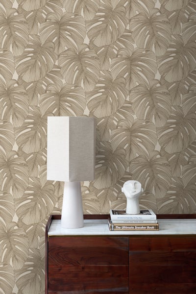 Origin Wallcoverings Tapete 3D Muster Blätter Beige - 50 x 900 cm - 347916