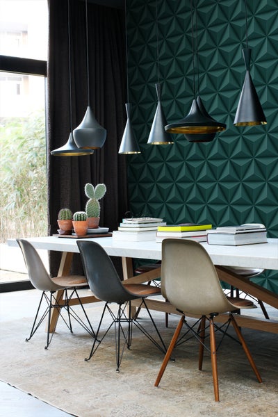 Origin Wallcoverings Tapete 3D-Muster Petrolblau - 53 cm x 10.05 m - 347817
