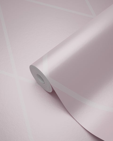 Origin Wallcoverings Tapete Karomuster Rosa - 53 cm x 10.05 m - 345722