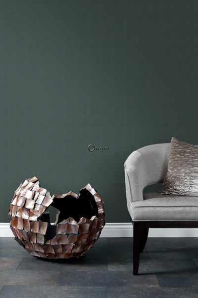Origin Wallcoverings Tapete Fischgrätmuster Petrolblau - 53 cm x 10.05 m - 347662