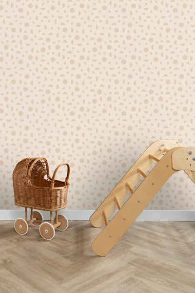 ESTAhome Tapete grafisches Motiv Beige - 50 x 900 cm - 139749