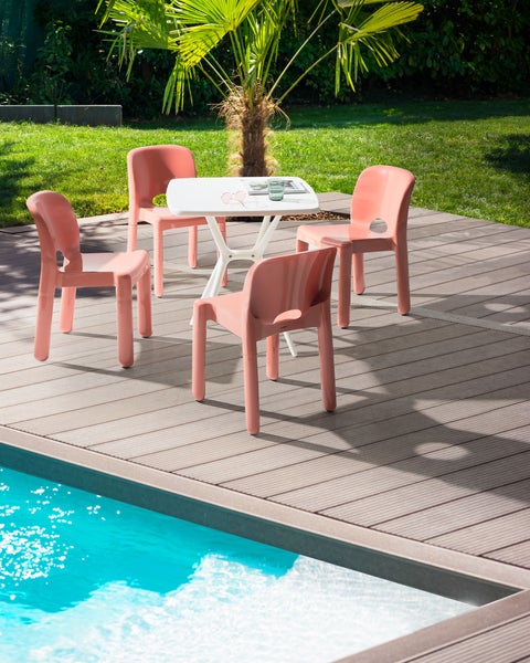 Gartenstuhl 4er Set BETIM Korallenrot