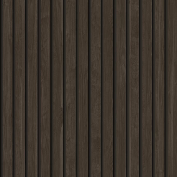 ESTAhome Tapete 3D Holzpaneele Dunkelbraun - 53 cm x 10.05 m - 139610