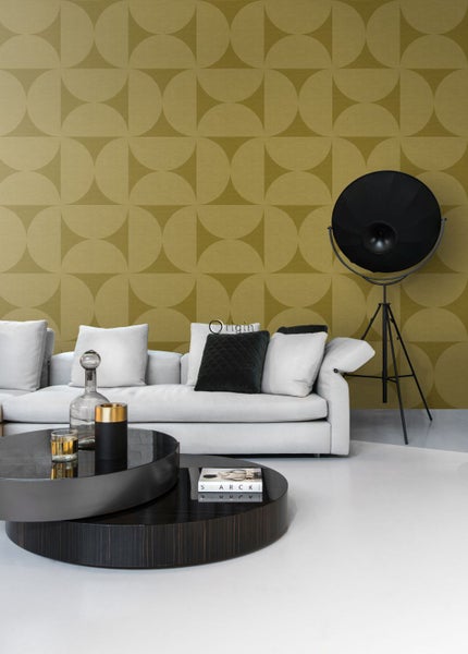 Origin Wallcoverings XXL-Vliestapete Halbkreise Ockergelb - 50 x 900 cm - 357226