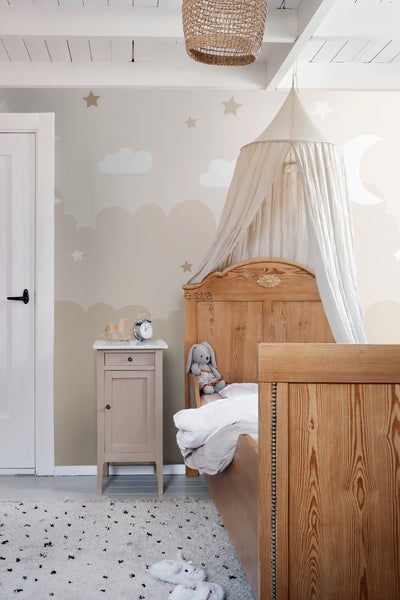 ESTAhome Fototapete Wolken und Sterne Beige - 200 x 279 cm - 159247