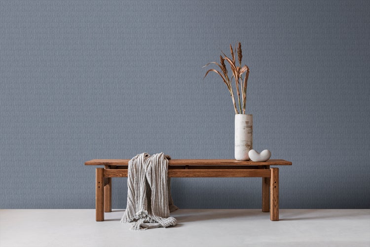 Sanders und Sanders Tapete Uni Graublau - 53 cm x 10 m - 640374