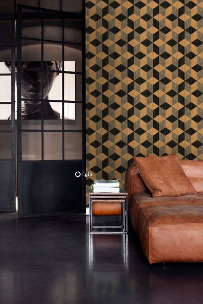 Origin Wallcoverings XXL-Vliestapete 3D Grasmuster Hellbraun und Dunkelbraun - 50 x 900 cm - 357215